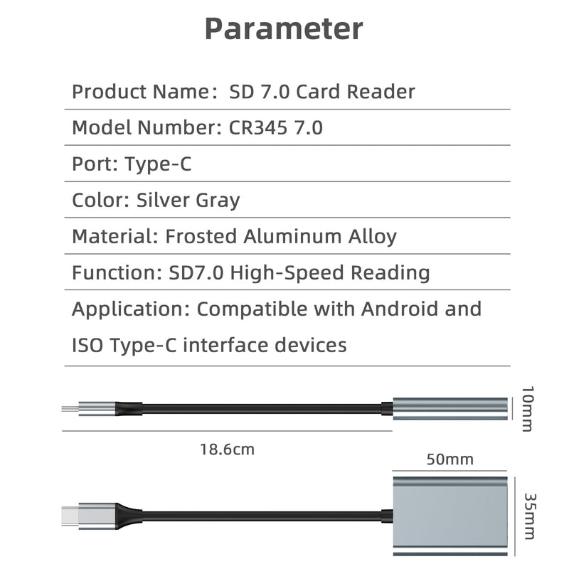 NÖRDIC USB-C 3.2 10Gbps Card Reader SD Express 7.1 UHS-I NVME PCI-e 3.1