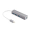 NÖRDIC USBC 4Ports USB3.1 Hub 17cm Aluminum Space Grey