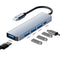 NÖRDIC USB-C 5-port Hub 3xUSB-A 2.0, 1xUSB-A 3.1 and 1xUSB-C DP100W