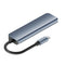 NÖRDIC USB-C 5port Hubb 3xUSB-A 2.0, 1xUSB-A 3.1 och 1xUSB-C DP100W