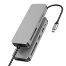 NÖRDIC USB-C Card Reader 5 Slot CF3.0 SD3.0, MicroSD3.0, MS3.0, XQD3.0, 2xUSB-A 3.0, 1xUSB-C 15W
