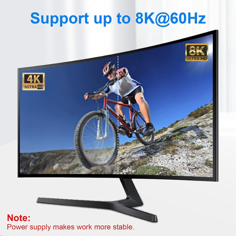 NÖRDIC USB-C 2 to 1 Switch &amp; 1 to 2 Splitter, 8K/60Hz 4K/144Hz 100WPD 10Gbps Data+Video+PD