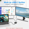NÖRDIC USB-C 2 to 1 Switch &amp; 1 to 2 Splitter, 8K/60Hz 4K/144Hz 100WPD 10Gbps Data+Video+PD