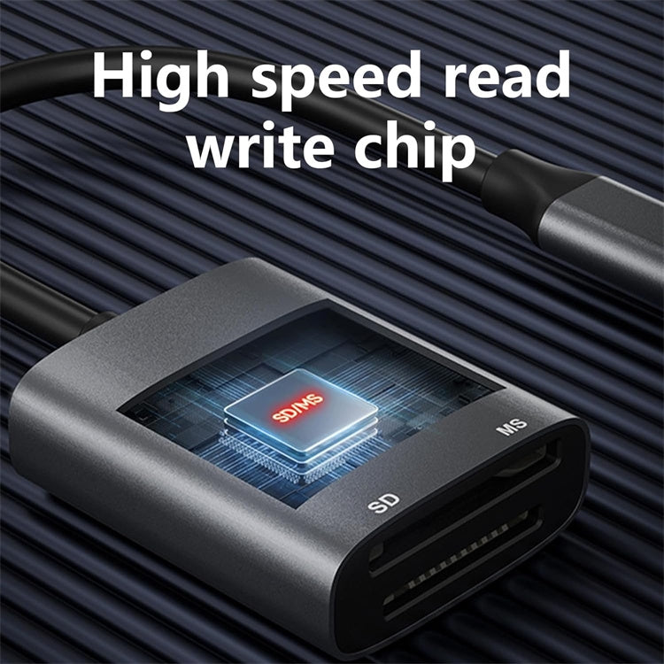 NÖRDIC USB-C Card Reader 2 Slot SD, MS UHS-I