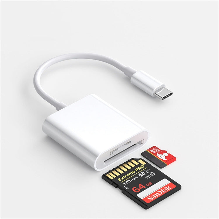 NÖRDIC USB-C Card Reader 2 Slot SD, MicroSD UHS-I