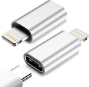 NÖRDIC USBC C female to have Lightning (Non MFI) adapter silver
