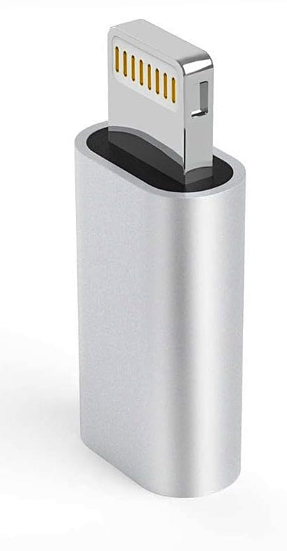 NÖRDIC USBC C female to have Lightning (Non MFI) adapter silver