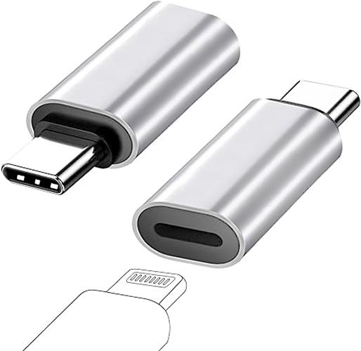 NÖRDIC USBC C male to Lightning female (Non MFI) adapter silver
