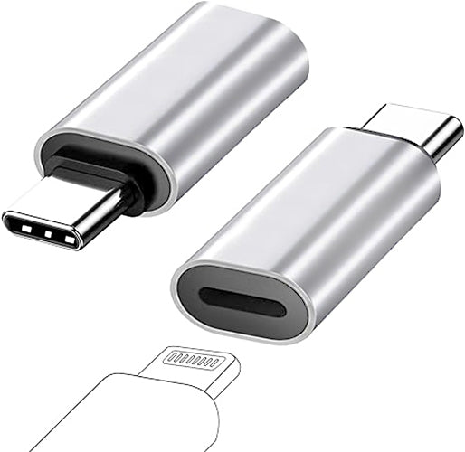 NÖRDIC USBC C male Lightning ho (Non MFI) adapter silver