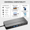 NÖRDIC USB-C Docking Station 1 to 10 with 2xHDMI 4K60Hz 1xPD100W 1xRJ45 GigaLan 1xSD/MicroSD 2xUSB-A 1xUSB-C 1xAudio support MacBook M1, M2, M3, and M4