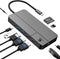 NÖRDIC USB-C Docking Station 1 to 10 with 2xHDMI 4K60Hz 1xPD100W 1xRJ45 GigaLan 1xSD/MicroSD 2xUSB-A 1xUSB-C 1xAudio support MacBook M1, M2, M3, and M4