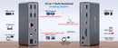 NÖRDIC USB-C Docking Station with KVM Switch 2 PC 2 Monitors 4K60Hz HDMI EDID 12-in-1 Giga Ethernet, Card Reader 5xUSB-A and USB-C
