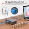NÖRDIC USB-C Docking Station with KVM Switch 2 PC 2 Monitors 4K60Hz HDMI EDID 12-in-1 Giga Ethernet, Card Reader 5xUSB-A and USB-C