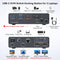 NÖRDIC USB-C Docking Station with KVM Switch 2 PC 2 Monitors 4K60Hz HDMI EDID 12-in-1 Giga Ethernet, Card Reader 5xUSB-A and USB-C