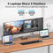 NÖRDIC USB-C Docking Station with KVM Switch 2 PC 2 Monitors 4K60Hz HDMI EDID 12-in-1 Giga Ethernet, Card Reader 5xUSB-A and USB-C