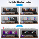 NÖRDIC USB-C Docking Station with KVM Switch 2 PC 2 Monitors 4K60Hz HDMI EDID 12-in-1 Giga Ethernet, Card Reader 5xUSB-A and USB-C