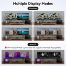 NÖRDIC USB-C Docking Station with KVM Switch 2 PCs 2 Monitors 4K120Hz DP Gigabit Ethernet, Card Reader, 4xUSB-A and USB-C