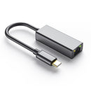 NÖRDIC USBC Giga Ethernet Network Adapter 10cm Space Gray aluminum