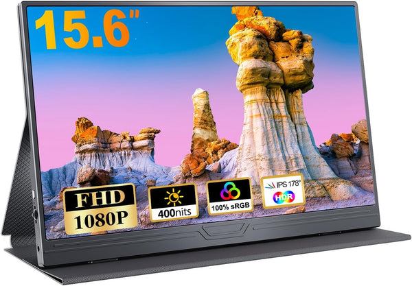 NÖRDIC USB-C & HDMI Portable LCD monitor 15.6" 1920x1080p 60Hz