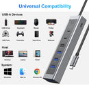 NÖRDIC USB-C Hub 2xUSB-C 10G, 1xUSB-A 10G, 4xUSB-A 5G, 60cm Cable
