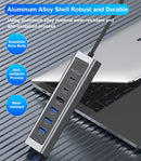 NÖRDIC USB-C Hub 2xUSB-C 10G, 1xUSB-A 10G, 4xUSB-A 5G, 60cm Cable