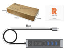 NÖRDIC USB-C Hub 2xUSB-C 10G, 1xUSB-A 10G, 4xUSB-A 5G, 60cm Cable