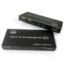 NÖRDIC USB-C KVM Switch 2 to 1 DP 8K60Hz 4K144Hz 3xUSB 1x3.5mm