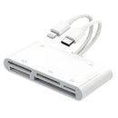 NÖRDIC USB-C/Lightning Card Reader 5 Slot CF, SD, MicroSD, MS, XD 1xUSB-A 1xUSB-C UHS-I