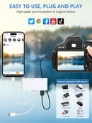 NÖRDIC USB-C/Lightning Card Reader 5 Slot CF, SD, MicroSD, MS, XD 1xUSB-A 1xUSB-C UHS-I