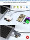 NÖRDIC USB-C/Lightning Card Reader 5 Slot CF, SD, MicroSD, MS, XD 1xUSB-A 1xUSB-C UHS-I