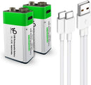 NÖRDIC USB-C Rechargeable Batteries 2-pack 9V/6LR61