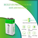 NÖRDIC USB-C Rechargeable Batteries 2-pack 9V/6LR61