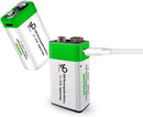 NÖRDIC USB-C Rechargeable Batteries 2-pack 9V/6LR61
