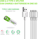 NÖRDIC USB-C Rechargeable Batteries 4-pack AAA/LR03