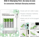 NÖRDIC USB-C Rechargeable Batteries 4-pack AA/LR06
