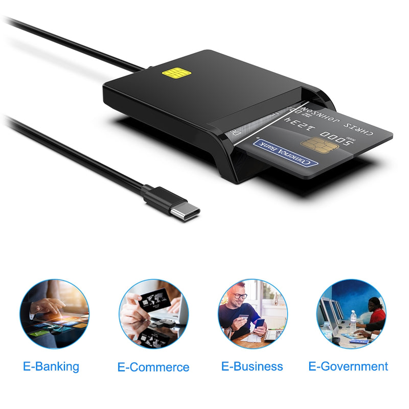 NÖRDIC USB-C Smart card and SIM card reader ISO7816 ID card EMV Credit card
