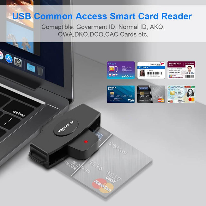 NÖRDIC USB-C Smartkort- och SIMkortläsare ISO7816 IDkort EMV Creditkort