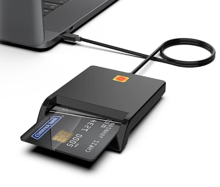 NÖRDIC USB-C Smartkort- och SIMkortläsare ISO7816 IDkort EMV Creditkort