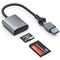 NÖRDIC USB-C/USB-A Card Reader 2 Slot MS, xD UHS-I
