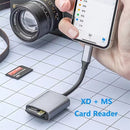 NÖRDIC USB-C/USB-A Card Reader 2 Slot MS, xD UHS-I