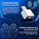 NÖRDIC USB-C Windows Hello Fingerprint Reader for Windows 11/10, Security Device for Login on PC and Laptop, Fast and Secure Lock