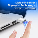 NÖRDIC USB-C Windows Hello Fingerprint Reader for Windows 11/10, Security Device for Login on PC and Laptop, Fast and Secure Lock