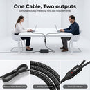NÖRDIC USB-C Y Cable PD 140W Fast Charging with 1 to 2 USB C Splitter 1.2m