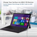 NÖRDIC USB-C charging adapter for Microsoft Surface 15V3A 45W
