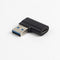 NÖRDIC USB-C female to USB-A male angled adapter 90 degrees