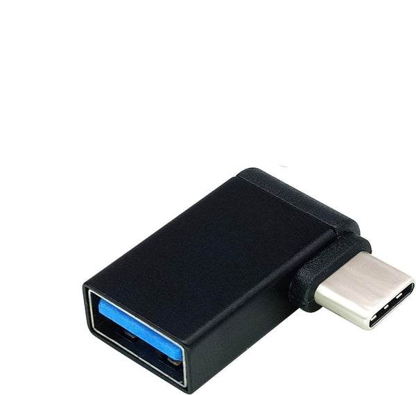NÖRDIC USB-C male to USB-A female angled adapter 90 degrees