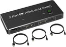 NÖRDIC HDMI 2.1 8K60Hz KVM switch 2 to 1 HDCP2.3 HDR10 with 4xUSB-A output