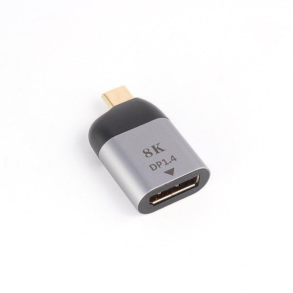 NÖRDIC USB C to Displayport adapter 8K at 60Hz 32.4Gbps Support for 3D and HDCP 1.4 and 2.2 Aluminum Space Gray