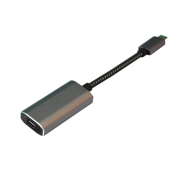 NÖRDIC USB C to Mini Displayport adapter 4K at 60Hz 21.6Gbps Support for 3D and HDCP 1.4 and 2.2 10cm Aluminum Space Grey
