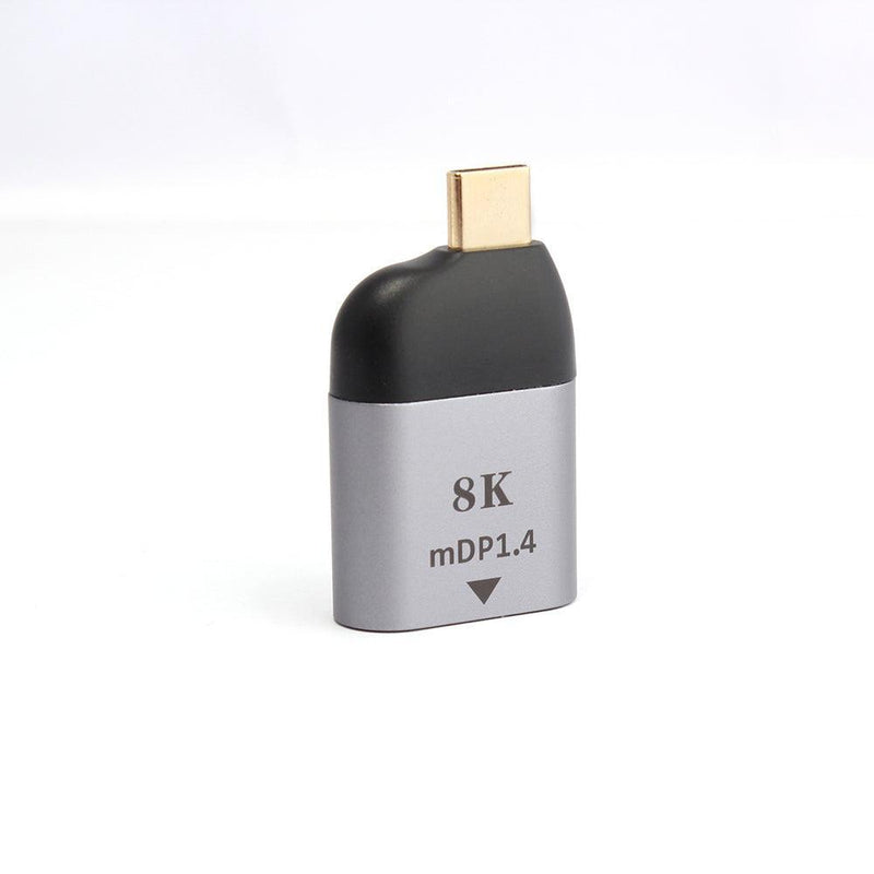 NÖRDIC USB C to Mini Displayport adapter 8K at 60Hz Support for 3D and HDCP 1.4 and 2.2 10cm Aluminum Space Grey
